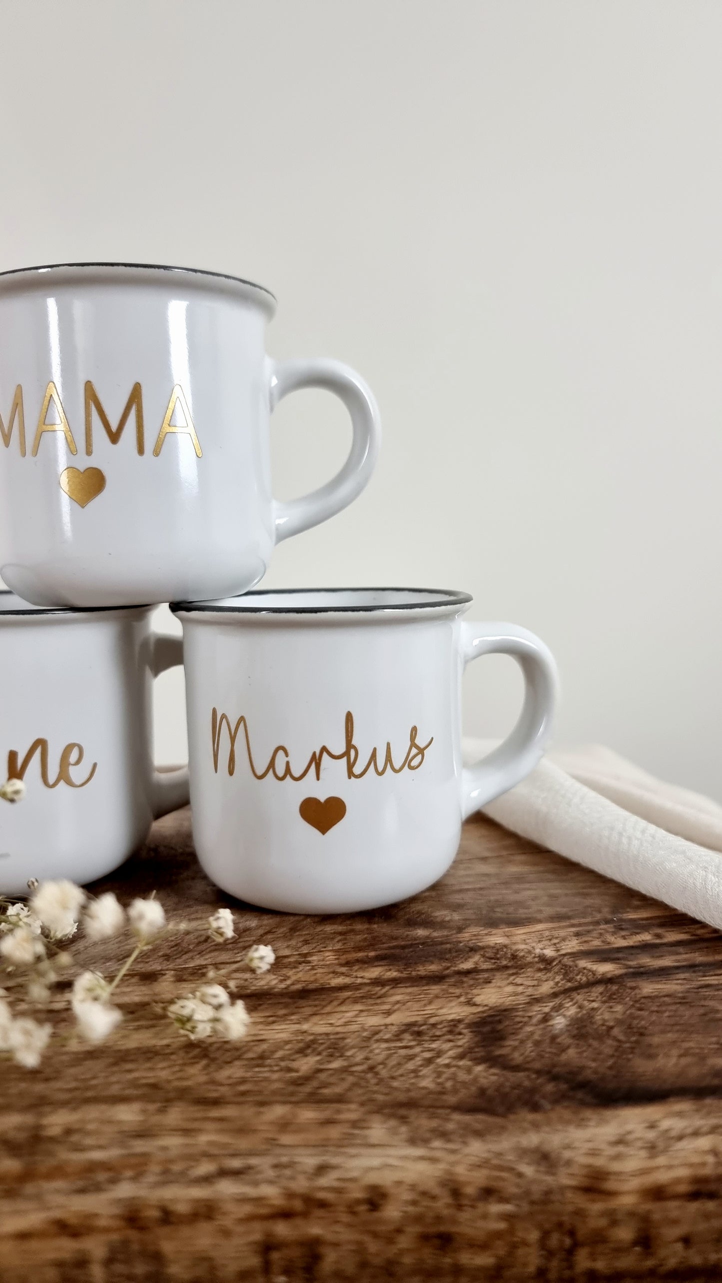 Espressotassen mit Namen