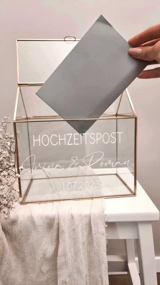 Glasbox für Geschenkkarten