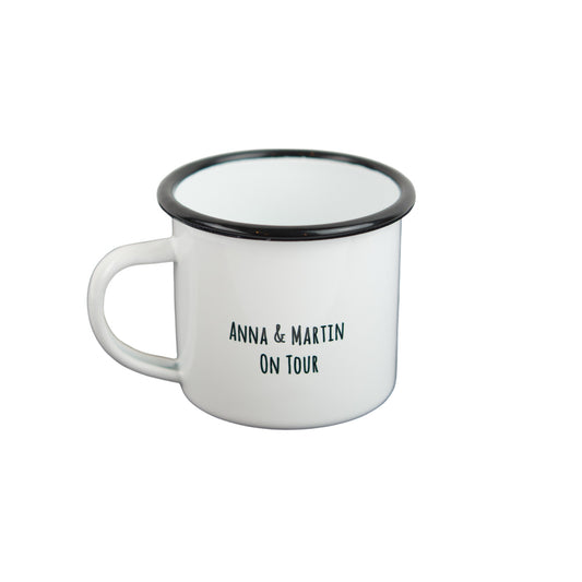 Personalisierte Emaille-Tasse