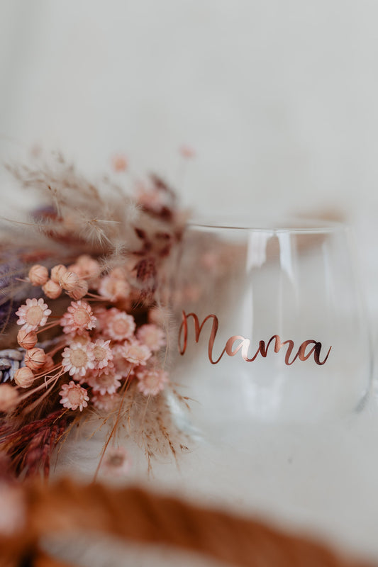 Wasserglas mit Wunschnamen