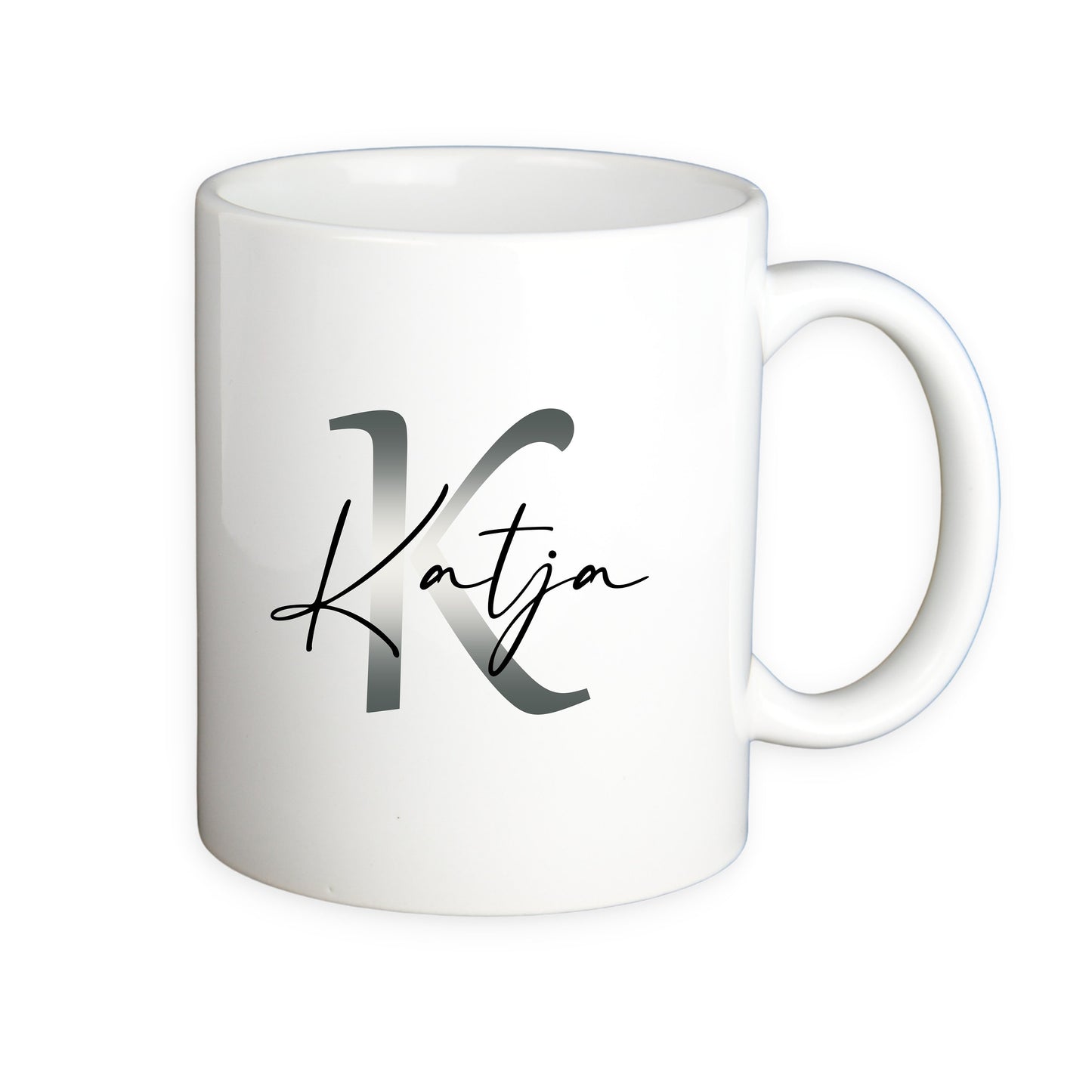 Kaffeetasse mit Buchstabe und Name