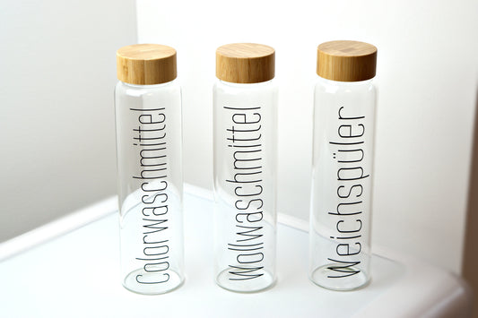1L Waschmittel Aufbewahrung aus Glas
