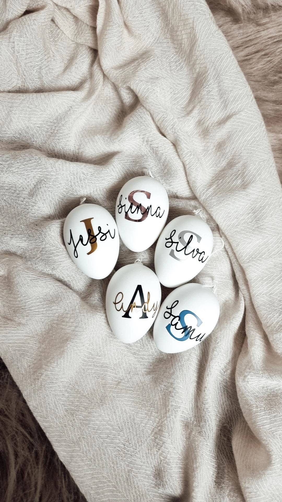 Ostereier personalisiert mit Buchstaben und Namen