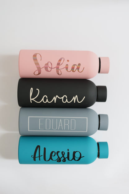 Edelstahlflaschen mit Namen