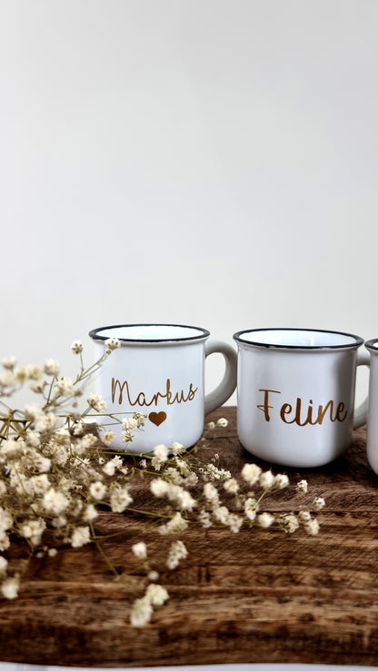 Espressotassen mit Namen