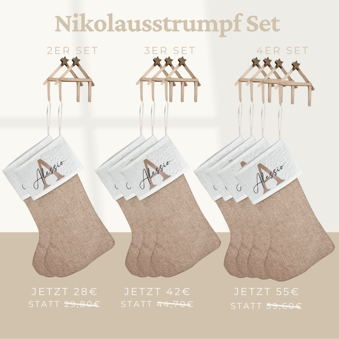 Nikolausstiefel im Set - zum Befüllen und verschenken