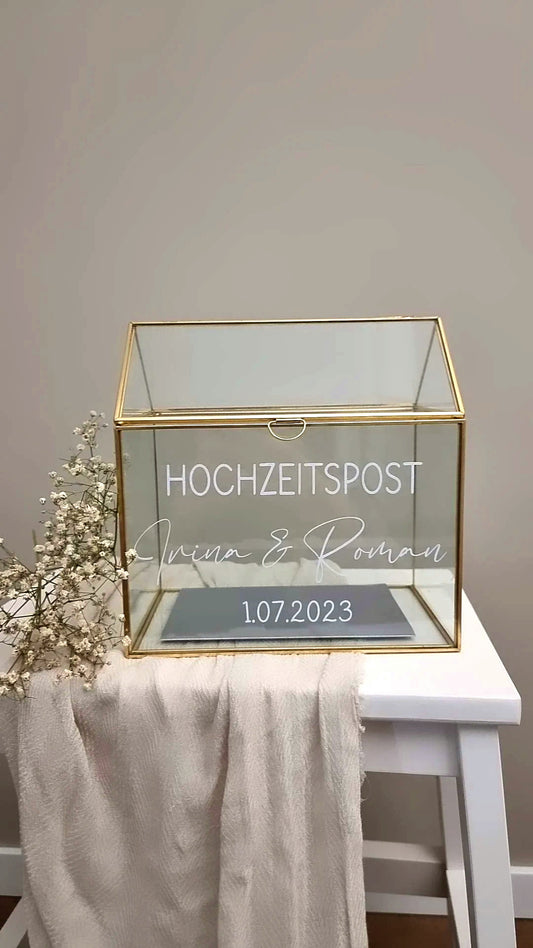 Glasbox für Geschenkkarten