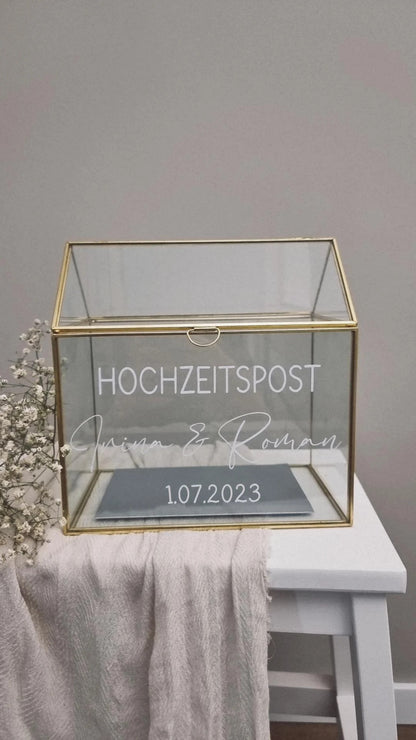 Glasbox für Geschenkkarten