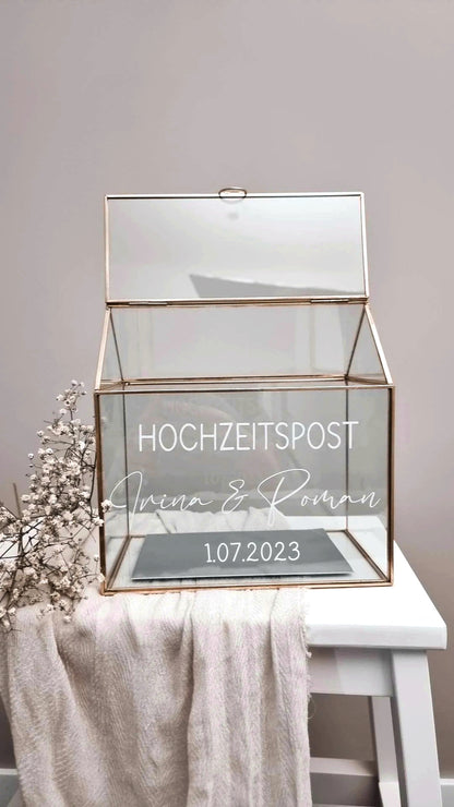 Glasbox für Geschenkkarten