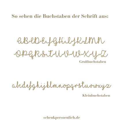 Keramiktasse in Emaille-Optik Buchstabe + Name