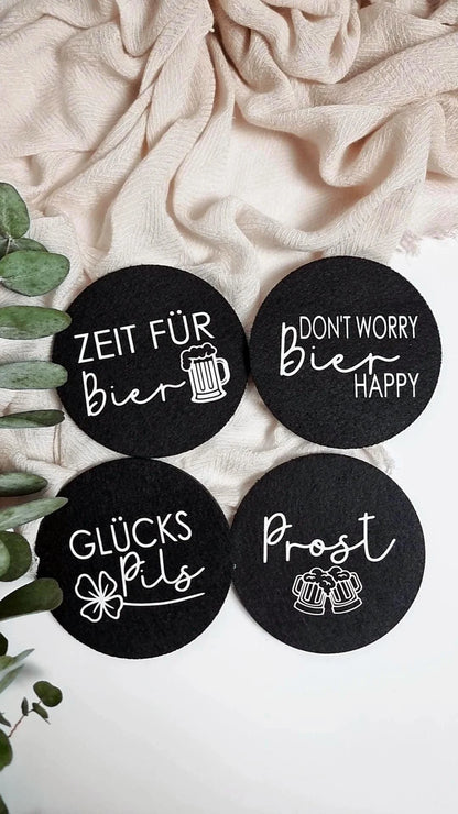 Filzuntersetzer für Bier