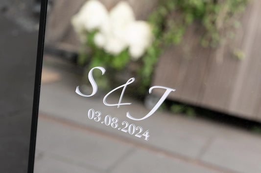 Spiegelaufkleber für Hochzeiten