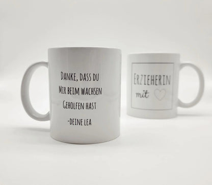 Kaffeetasse Erzieherin mit Herz