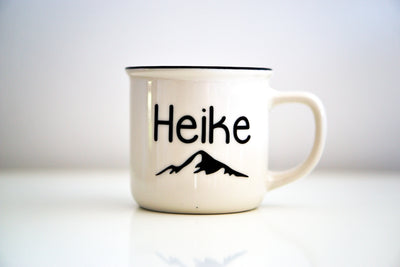 Personalisierte Tasse in Emaille-Optik