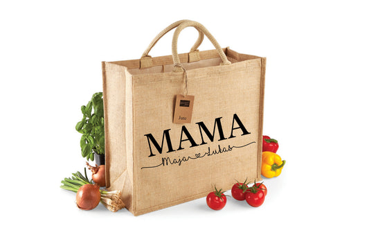 Jutetasche mit Namen
