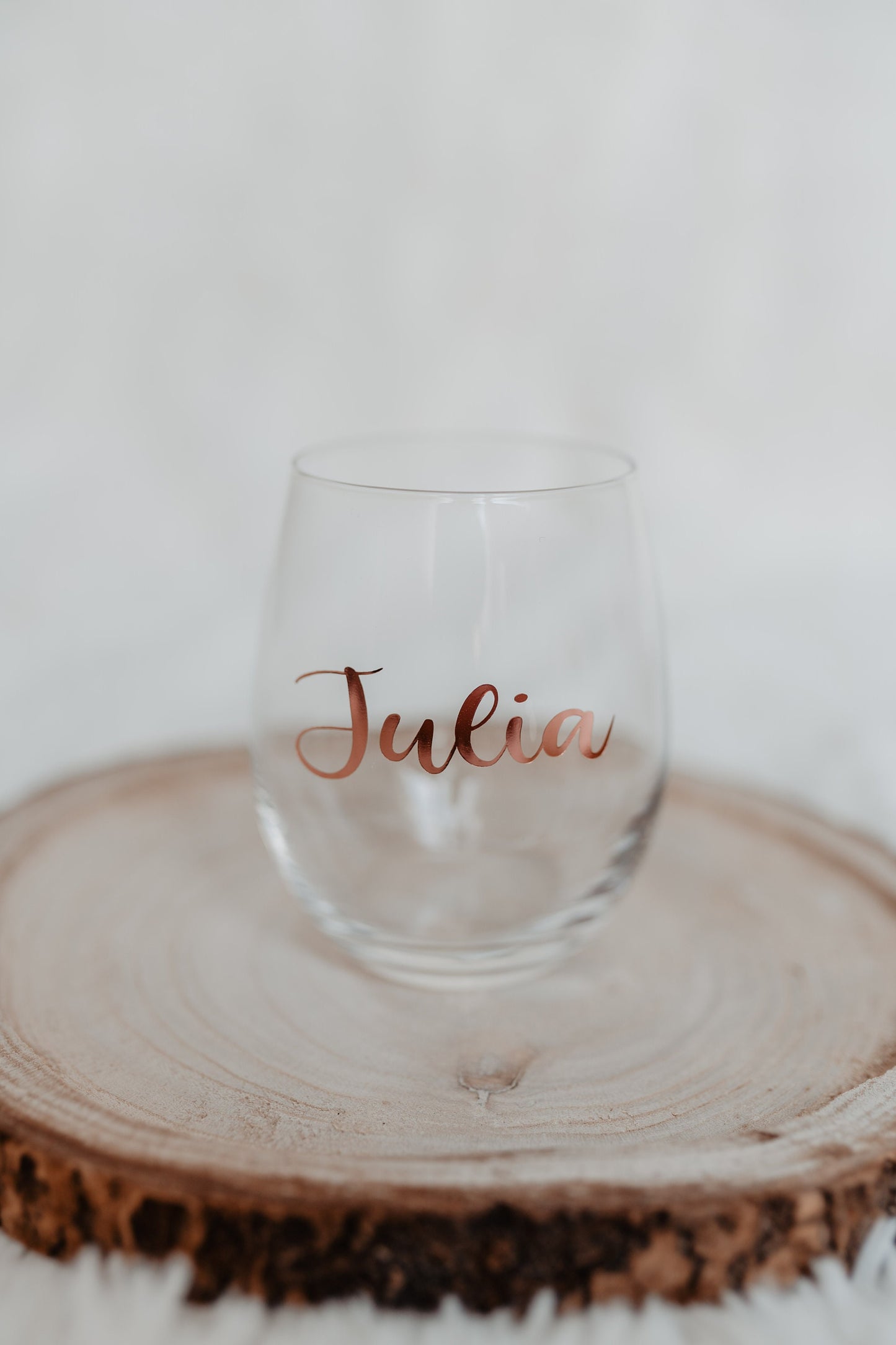Wasserglas mit Wunschnamen