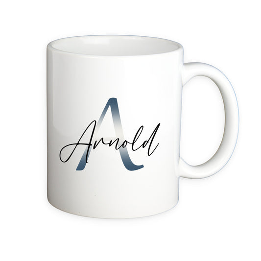 Kaffeetasse mit Buchstabe und Name