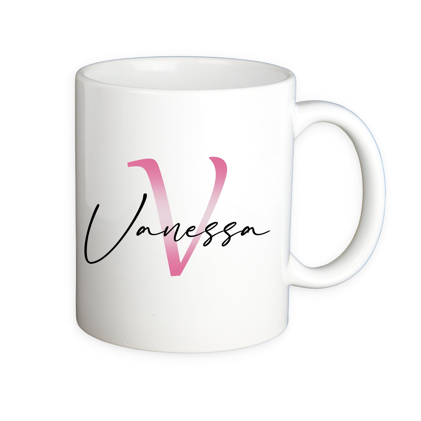 Kaffeetasse mit Buchstabe und Name