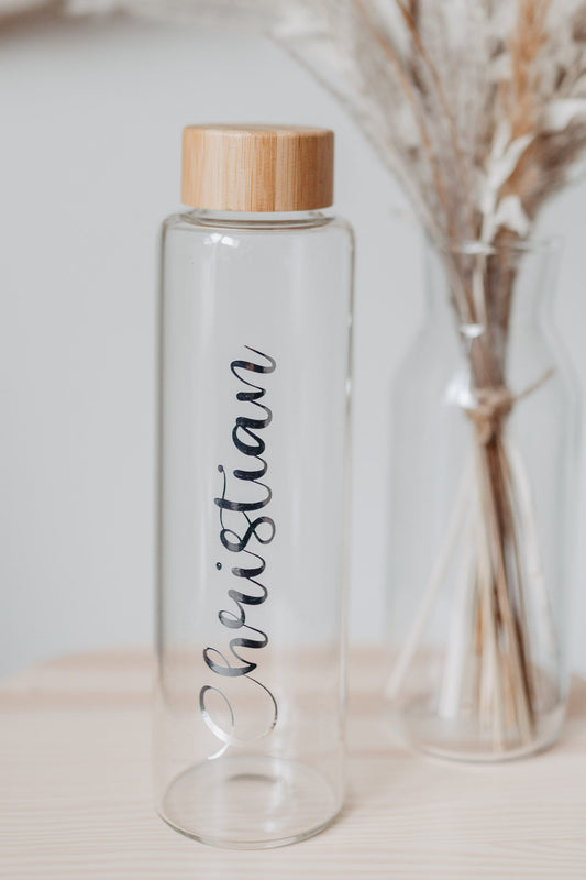 1000ml Trinkflasche mit Bambusdeckel ohne Henkel