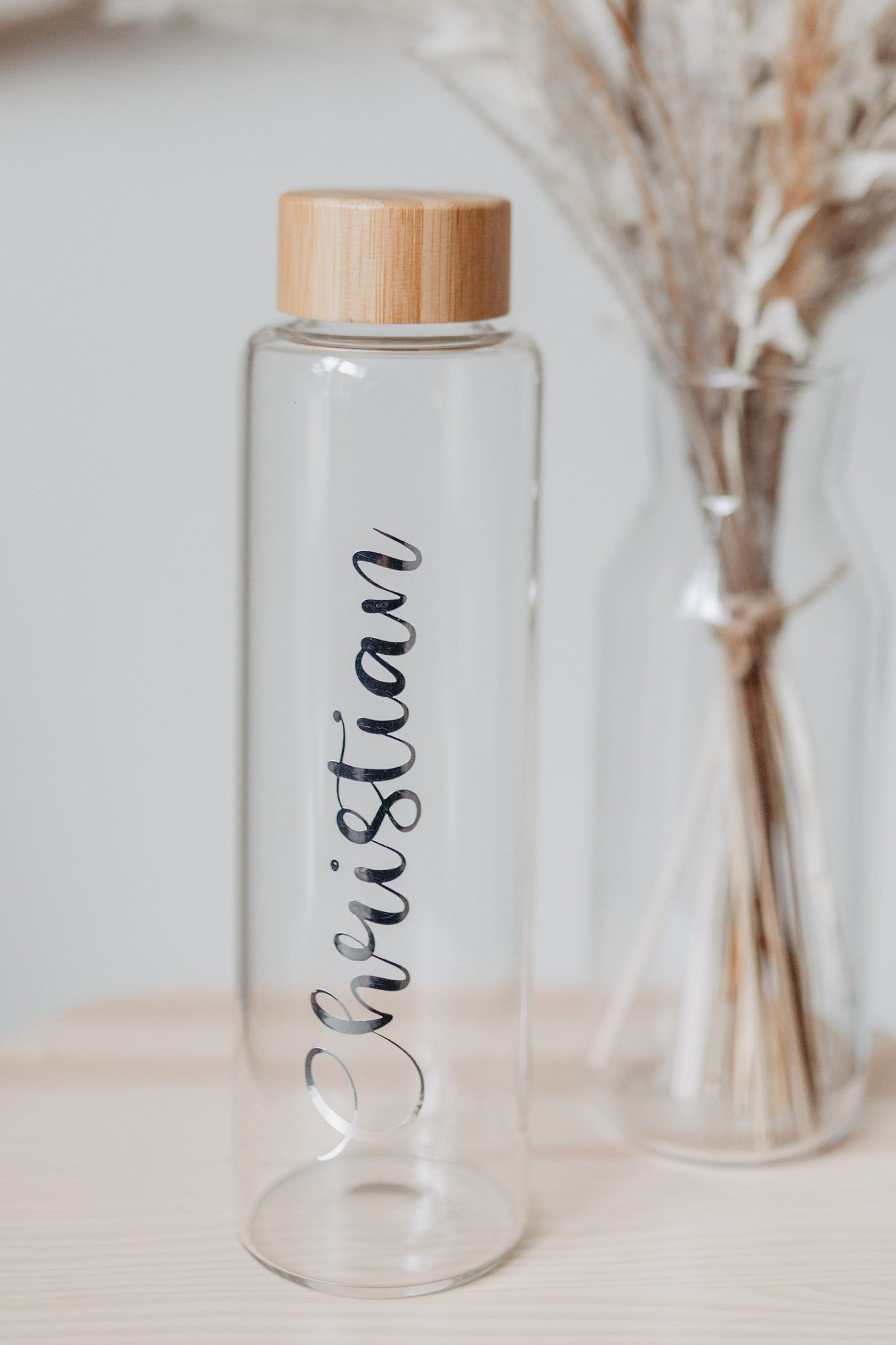 1000ml Trinkflasche mit Bambusdeckel ohne Henkel