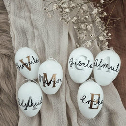 Ostereier personalisiert mit Buchstaben und Namen